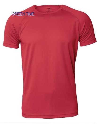 MEN'S' Active function Pique T-shirt with Round Neck, Short Raglan Sleeves 60% wicking yarn