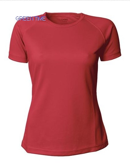 ladie's Active function Pique T-shirt with Round Neck, Short Raglan Sleeves 60% wicking yarn