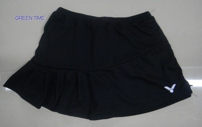 Tennis Skirts, Made of 100% PolyesterFabric, Azo-free, solid body with embroidery