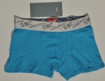 Men's boxer briefs, solid, with logo jacquard waistband, made of cotton with spandex or 100% cotton