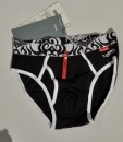 Men's briefs with logo printing waistband, made of cotton with spandex, double-layered lined crotch