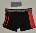 Men's boxer briefs with jacquard waistband, contrast panel on the side, made of cotton with spandex