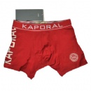 Men's underwear with solid color and logo printing, made of cotton/spandex or 100 percent cotton