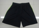 Men's football wear shorts, solid body with embroidery at left opening, contrasted piping at side